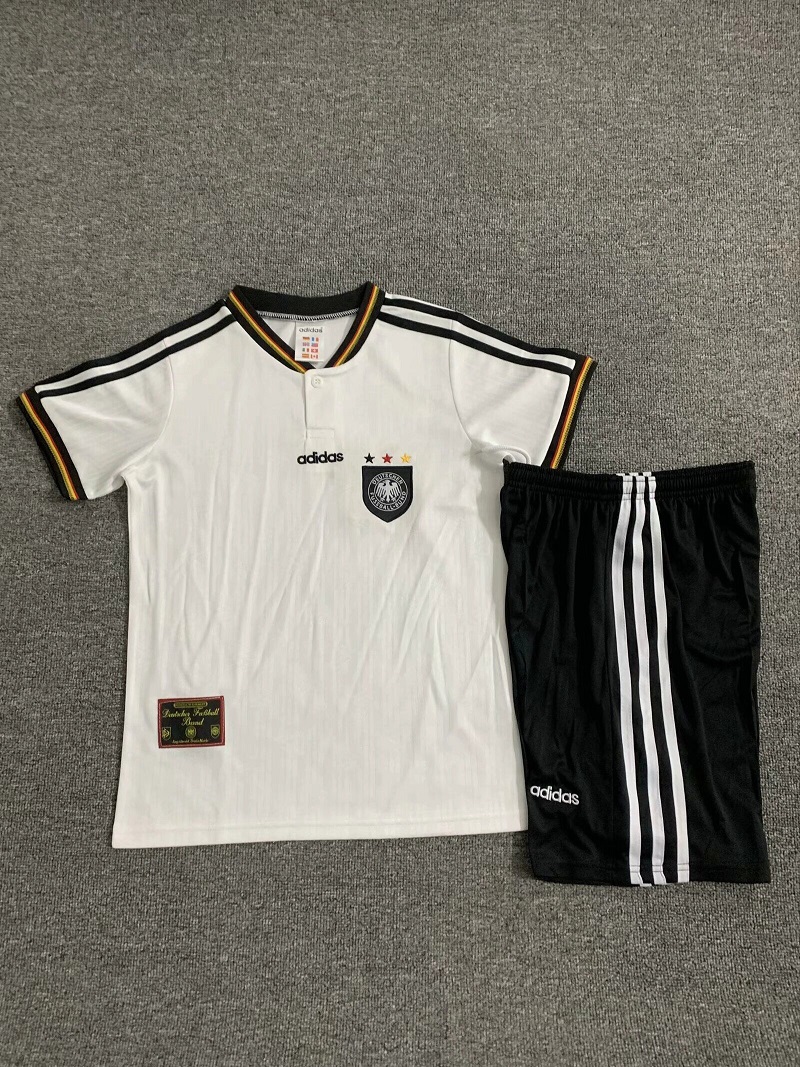 Kids-Germany 1996 EuroCup Home Soccer Jersey